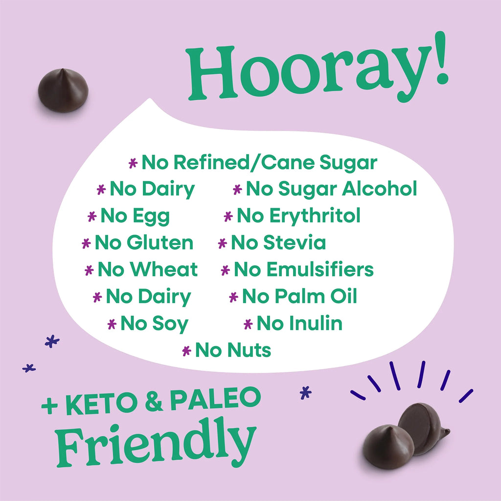 Shavelo - NEW! 70% Cacao Organic Bitter-Sweet Dark Chocolate Chips with Coconut Sugar (8 Bags)