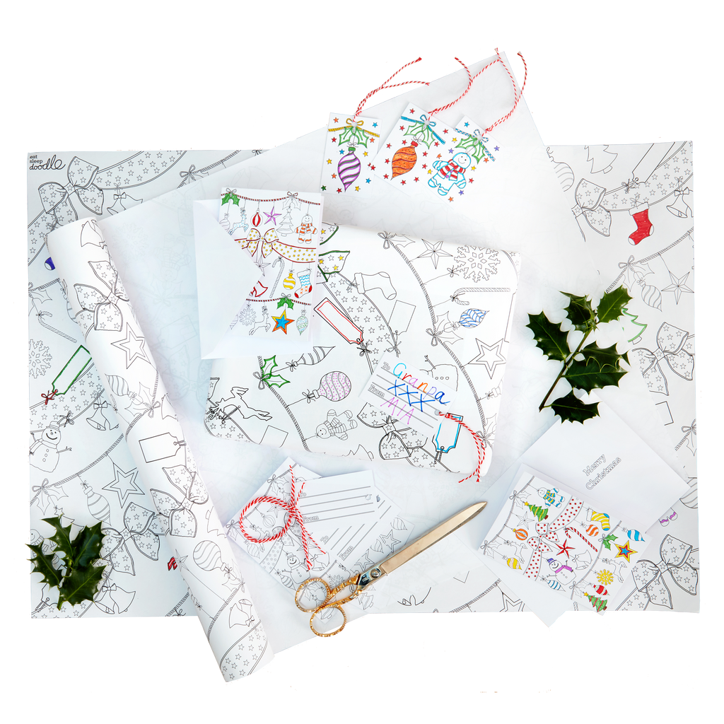 Kibakids - colour-in Christmas craft activity pack