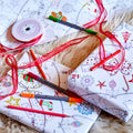 Kibakids - colour in Christmas wrapping paper (3 sheets)