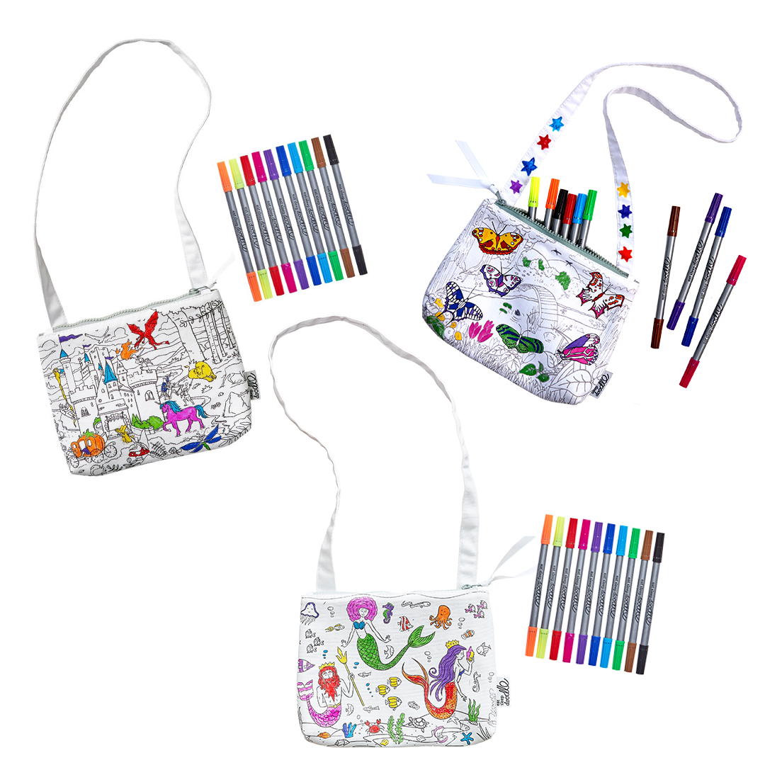 Kibakids - colour your own crossbody bag bundle