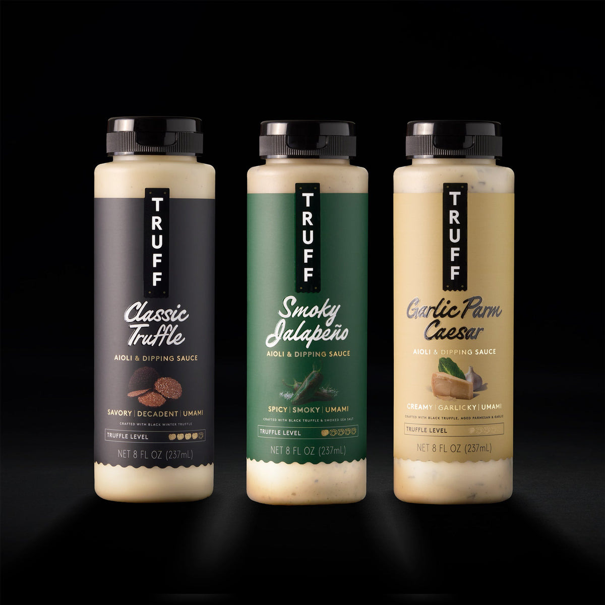 Assortiment d'aïolis à la truffe