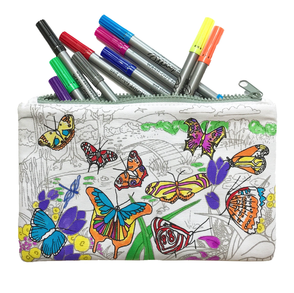 Kibakids - butterfly pencil case - party pack of 10