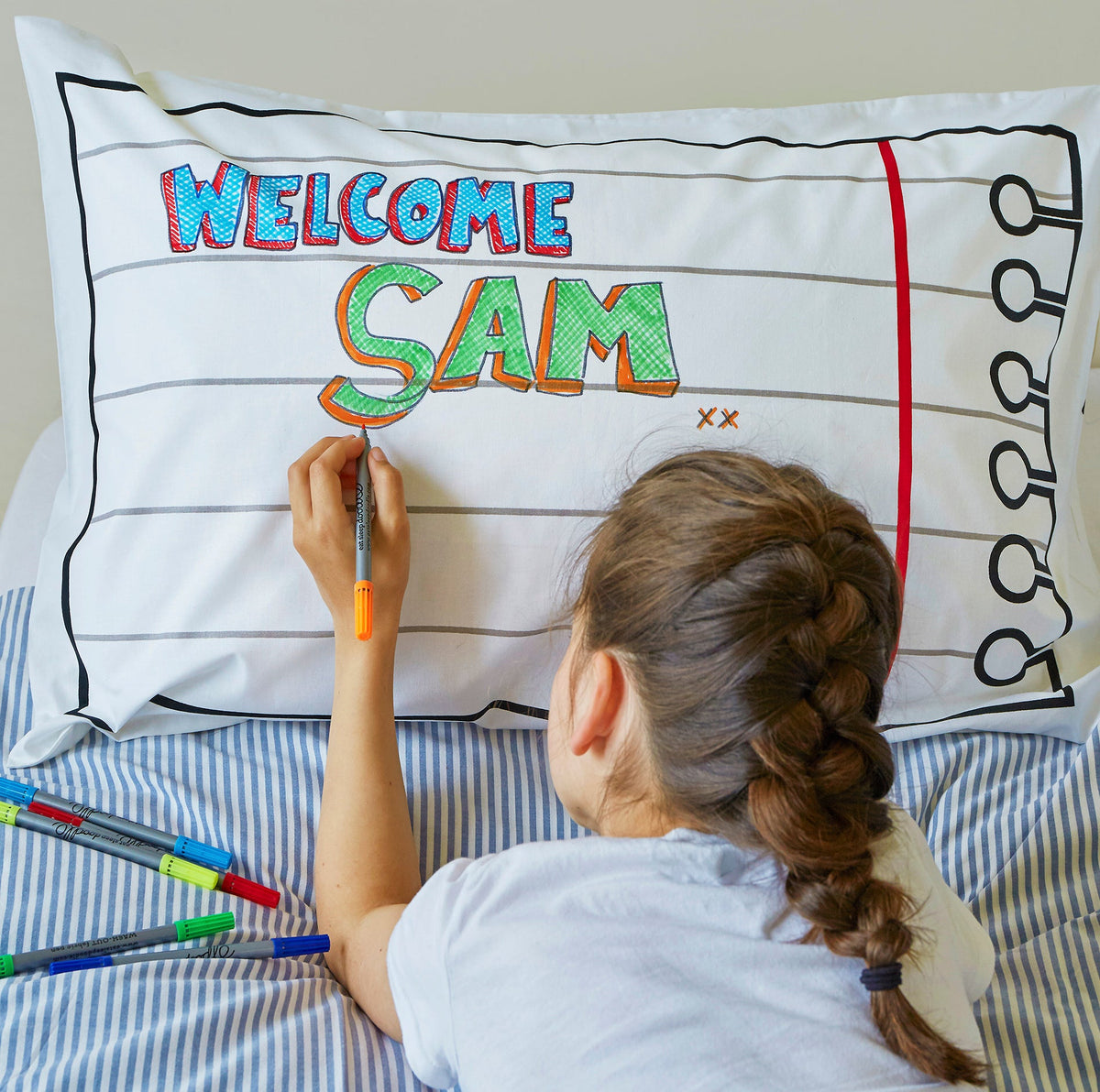 Kibakids - doodle notebook pillowcase