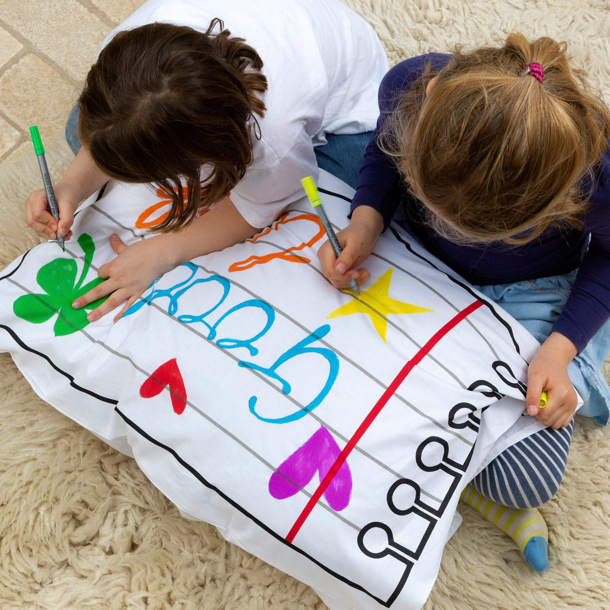 Kibakids - doodle notebook pillowcase