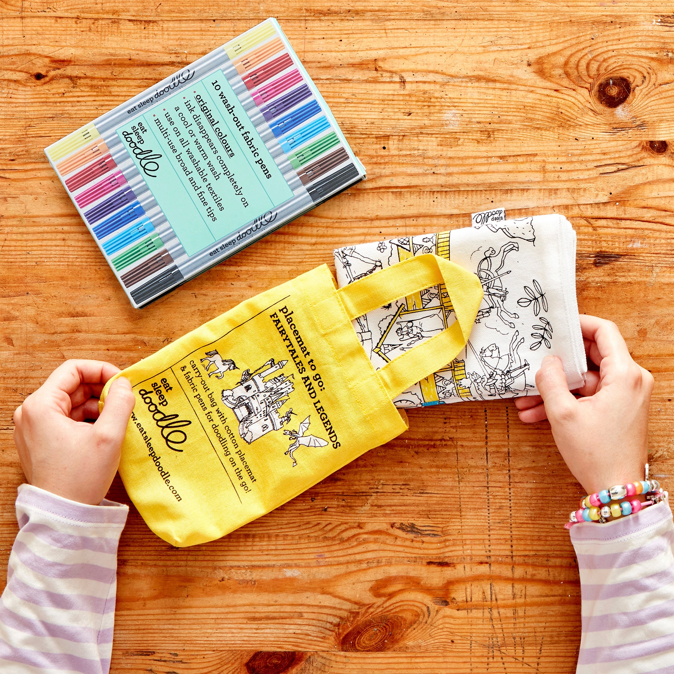 Kibakids - Fairytales & Legends Reusable Colour-In Placemat for Kids