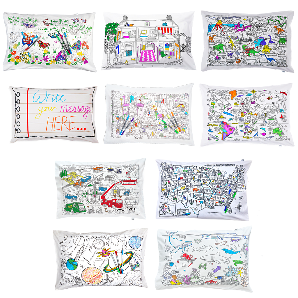 Kibakids - ultimate sleepover bundle - colour your own pillowcase