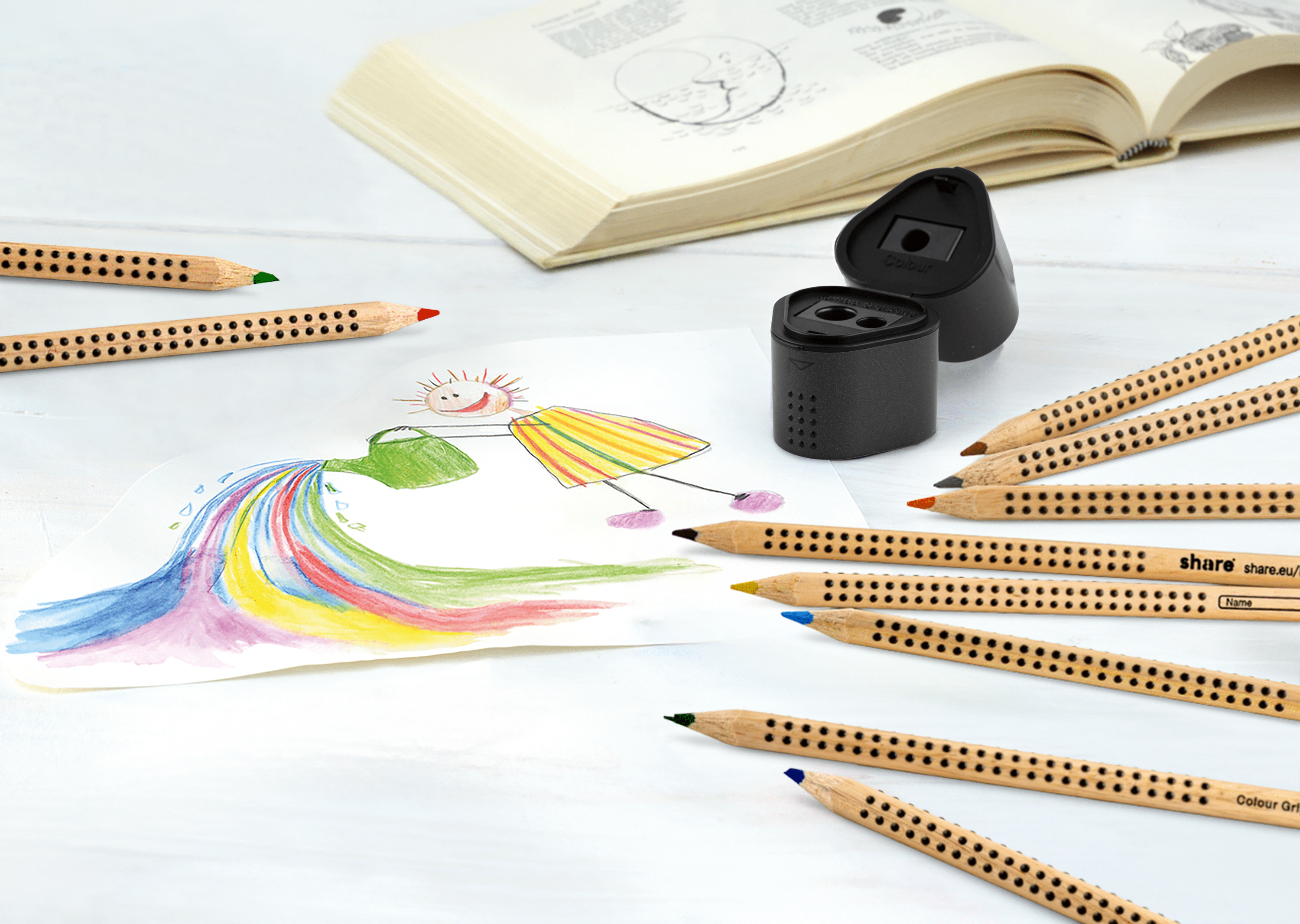 Crayons aquarellables, paquet de 12