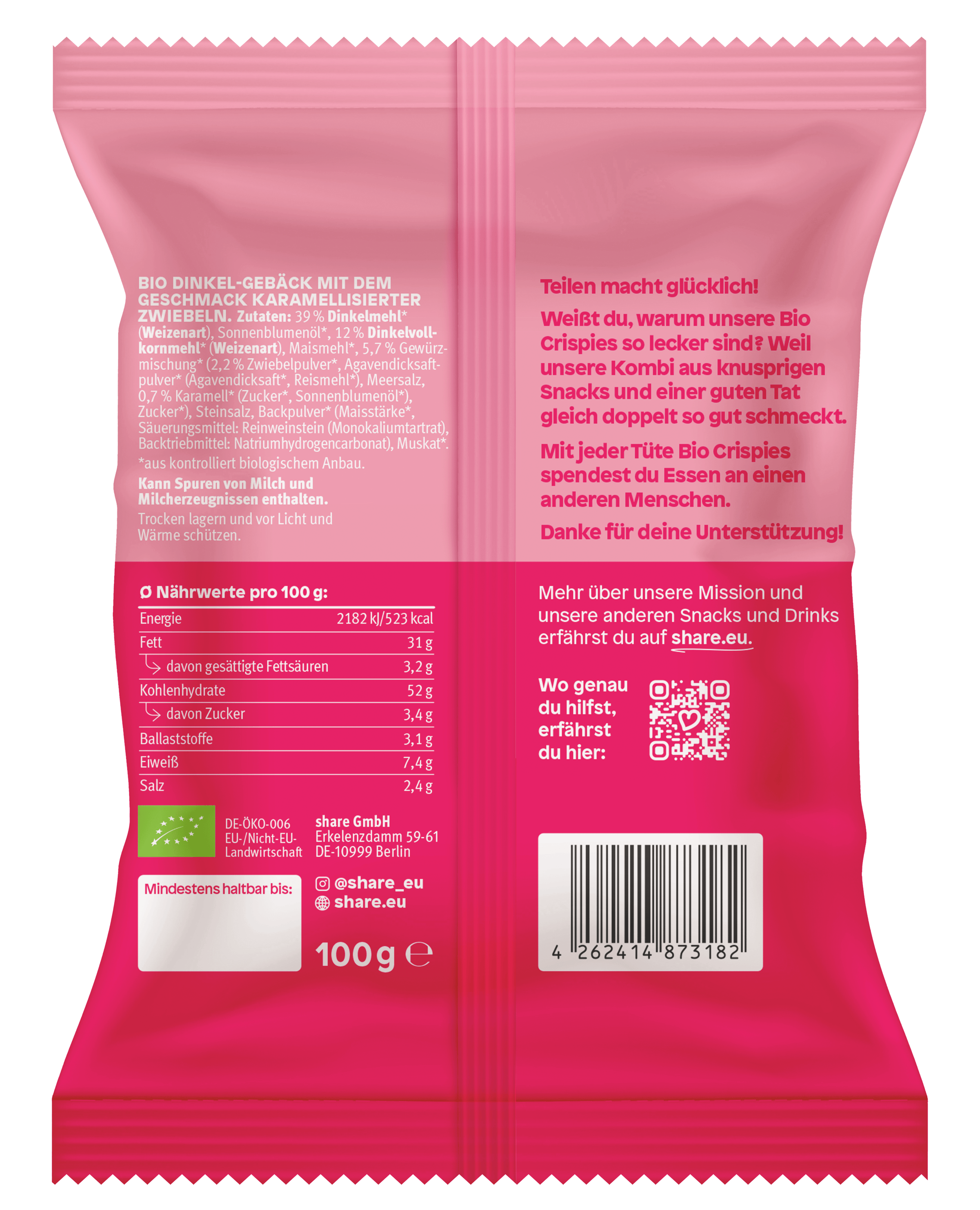 Bio Crispies Oignon Caramélisé 1x100g