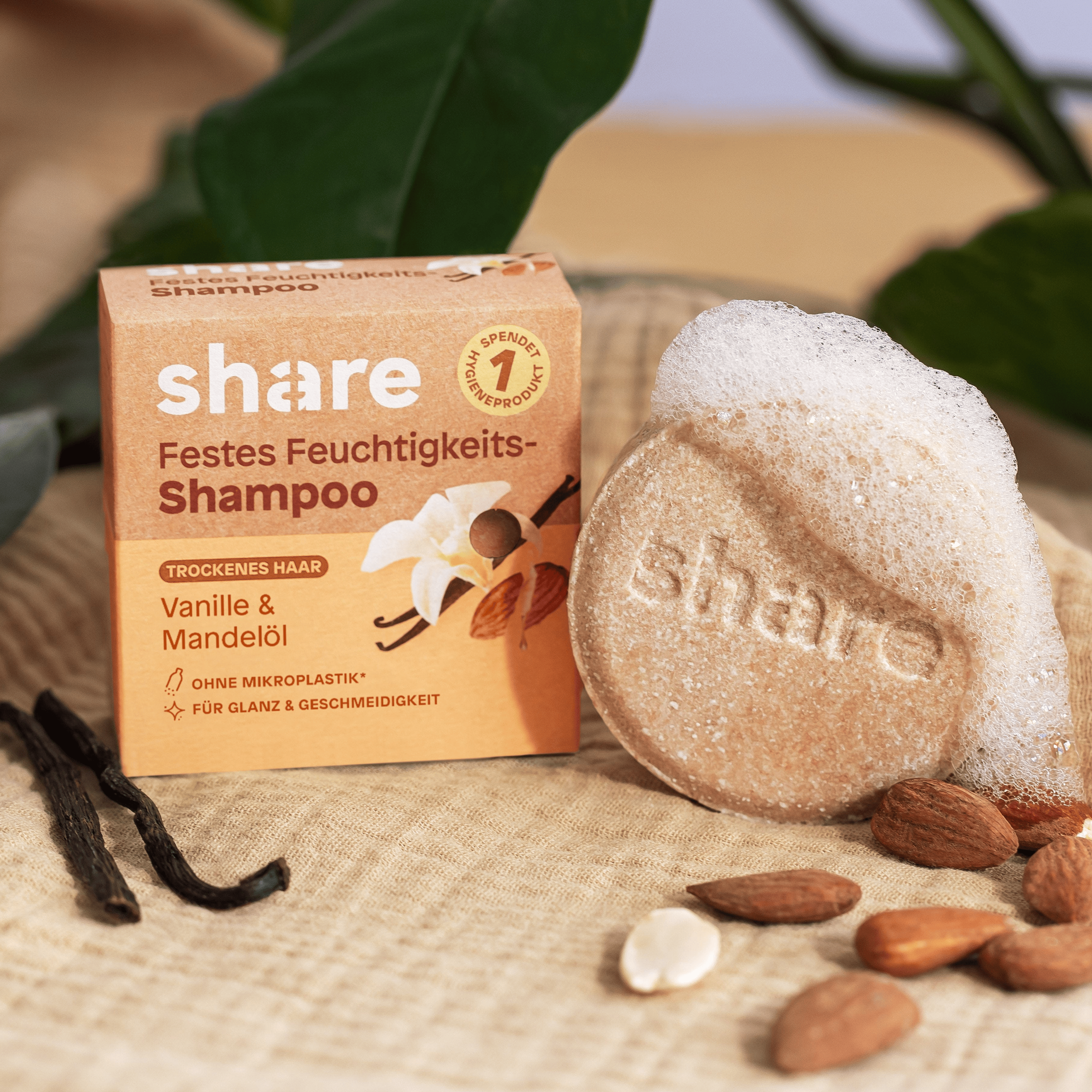 Shampooing Solide Vanille & Huile d'Amande