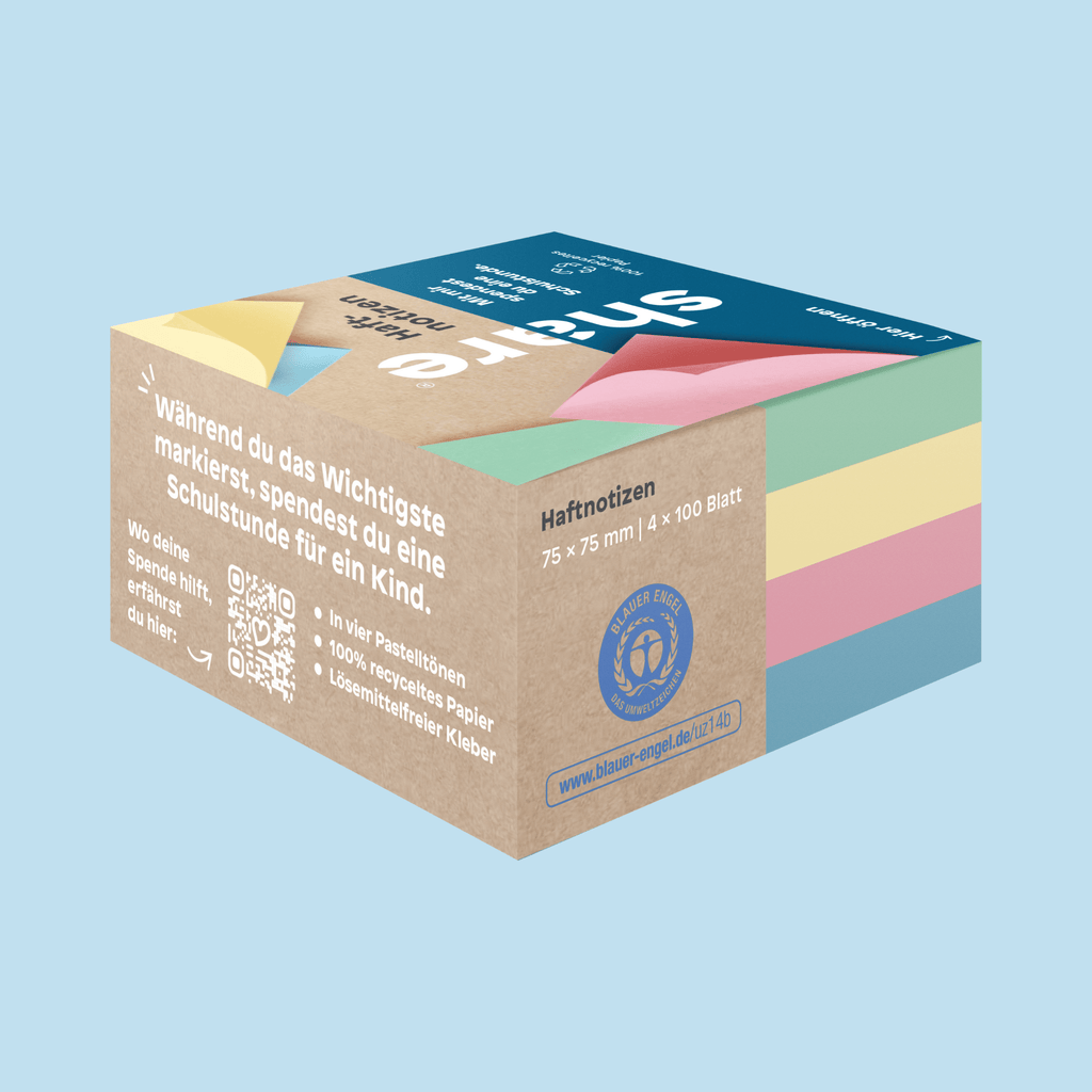 Blocs de notes repositionnables - Lot de 4 (100 feuilles)