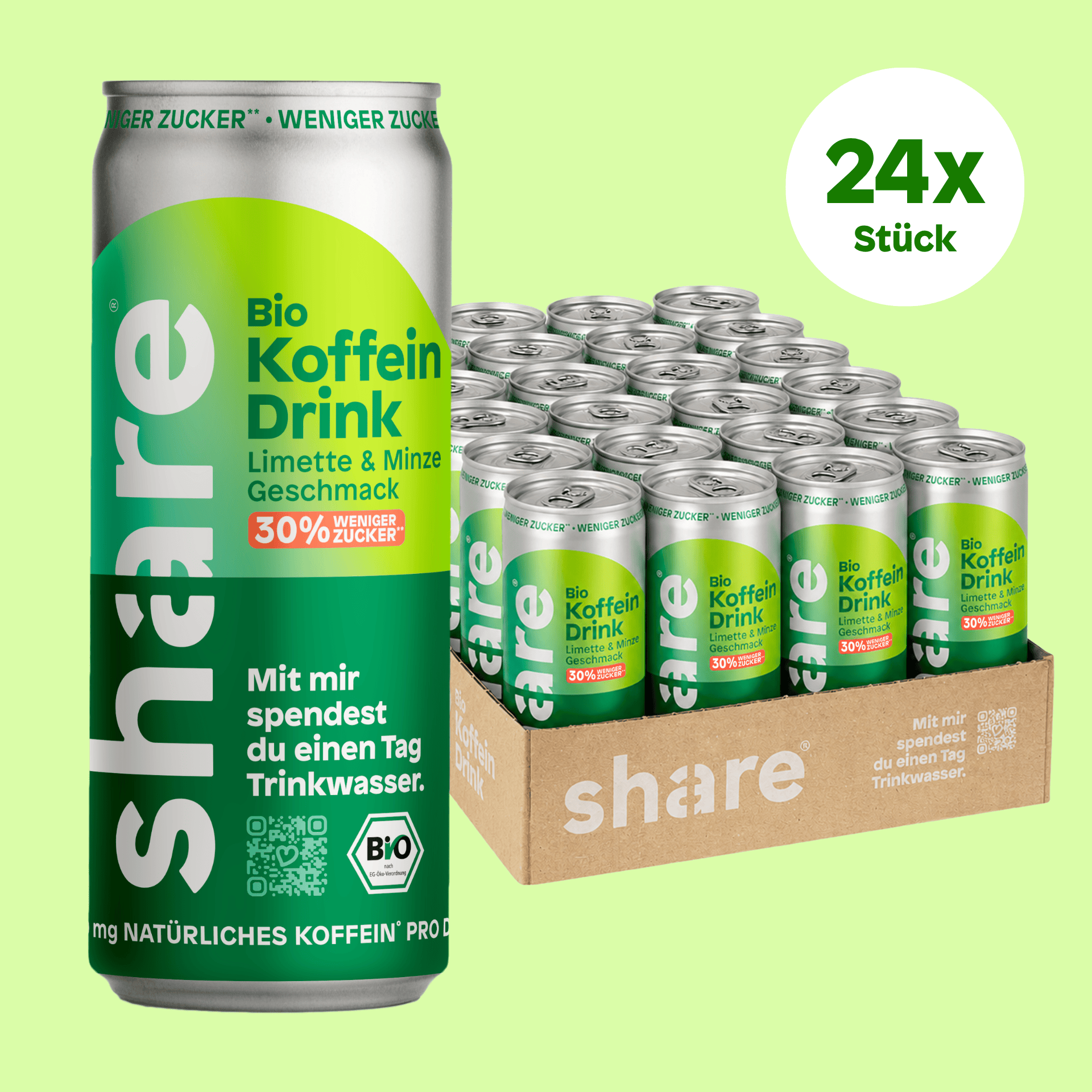 Boisson énergisante bio Citron vert Menthe