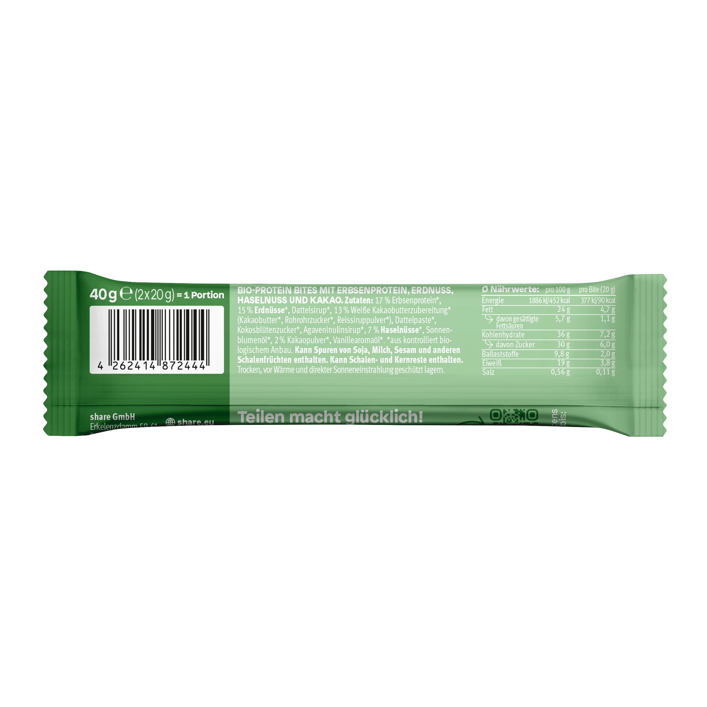Bouchées protéinées bio Noisette Cacao