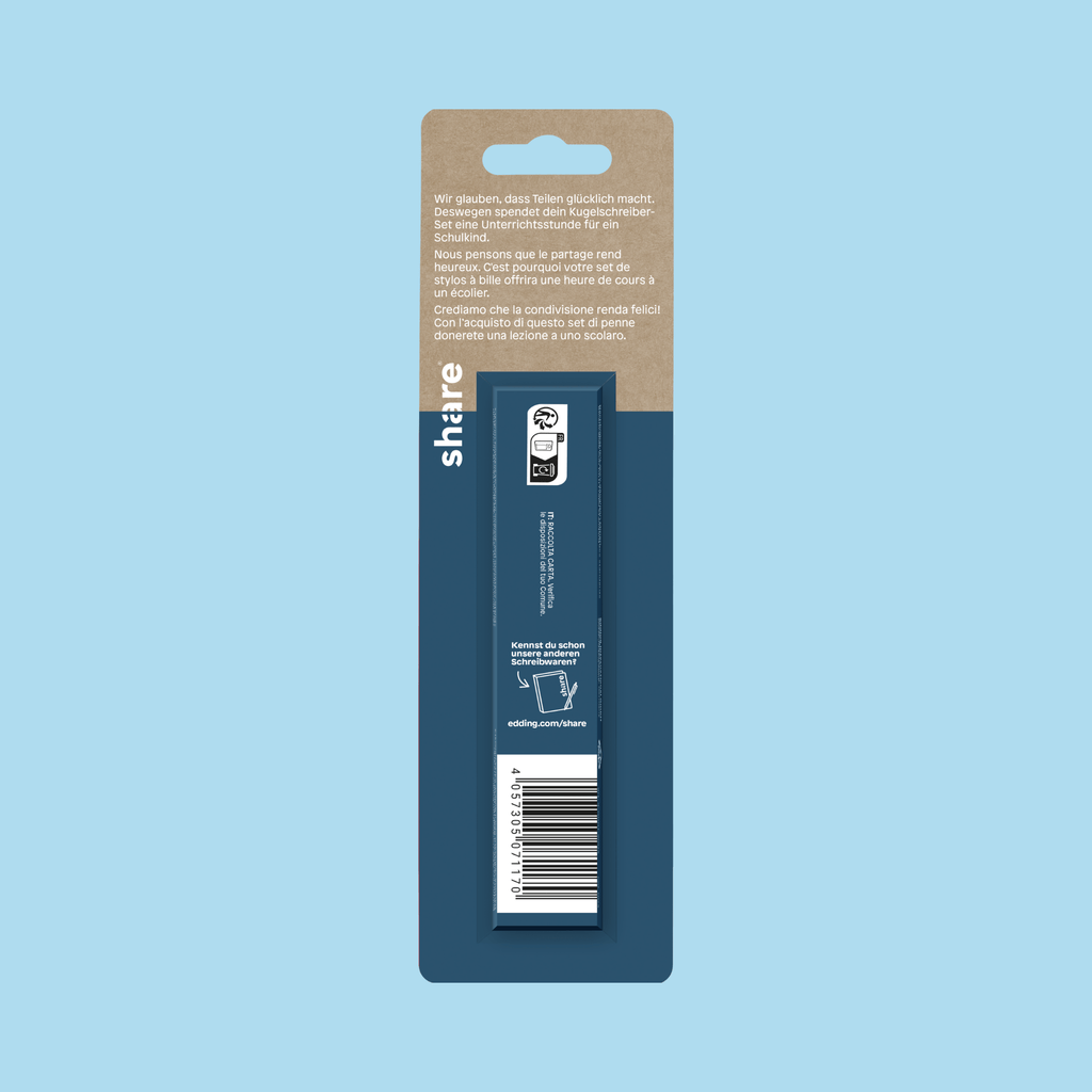 Lot de 2 stylos à bille bleus