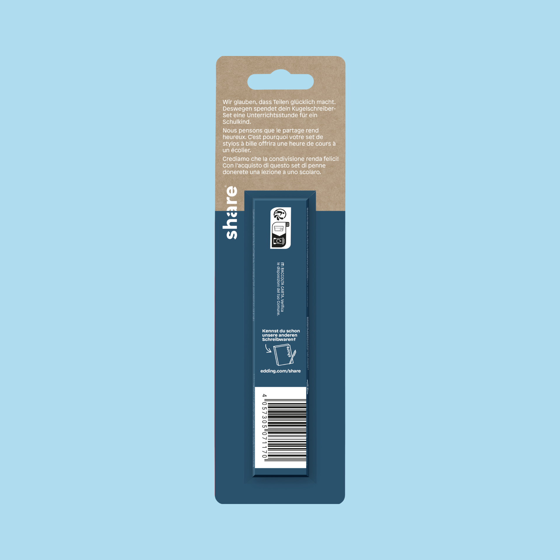 Lot de 2 stylos à bille bleus