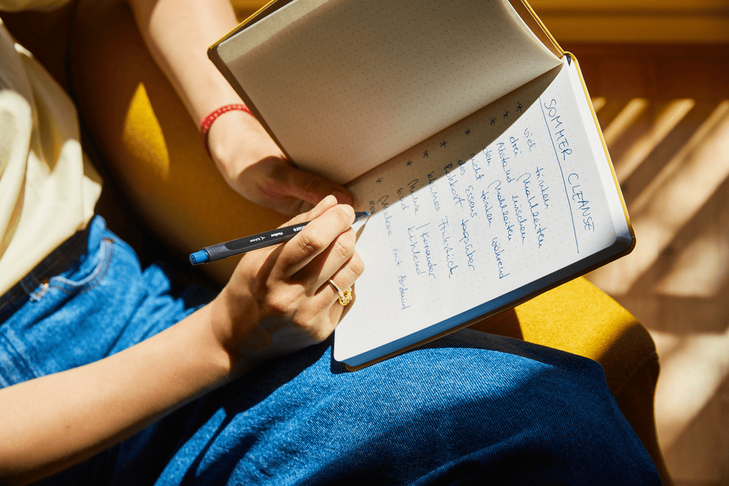 Carnet de notes A5 à points jaune