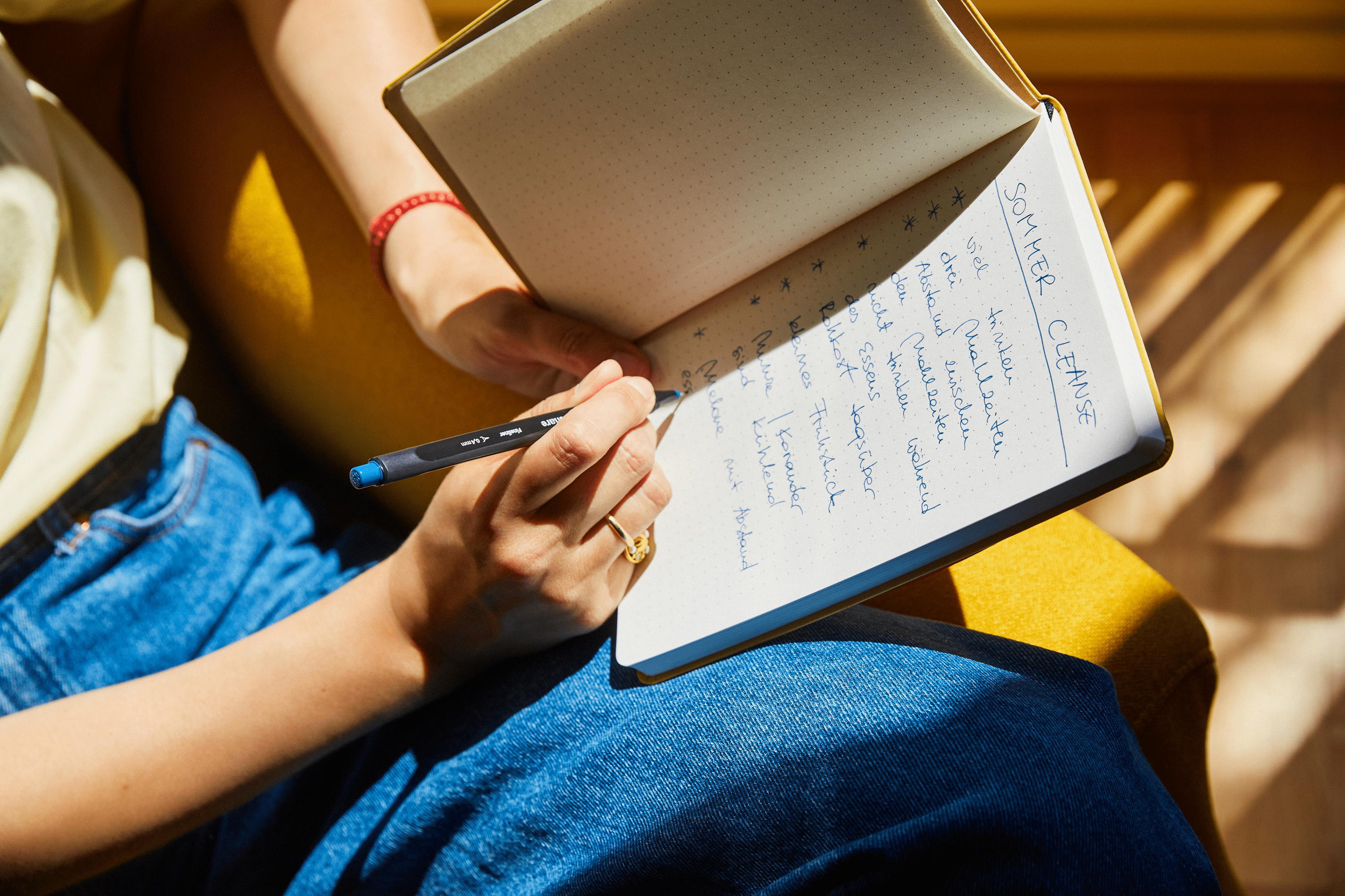 Carnet de notes A5 à points jaune