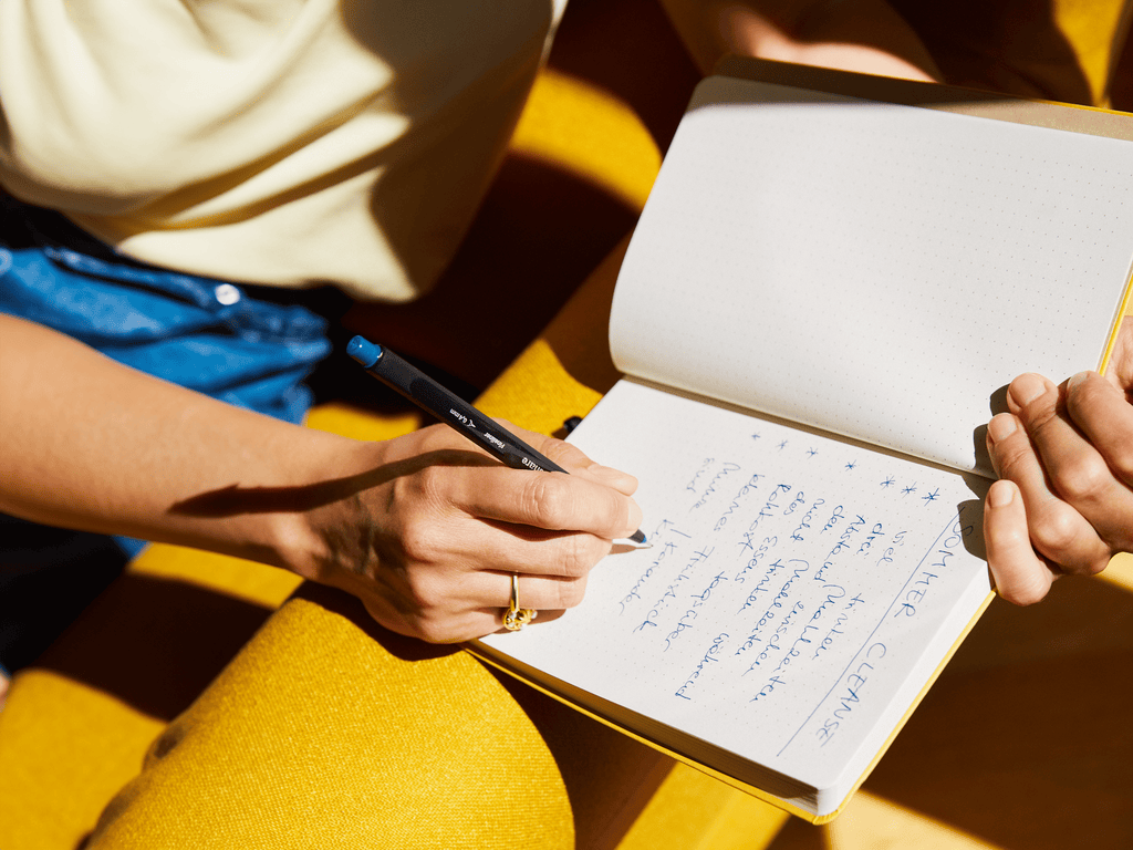 Carnet de notes A5 à points jaune