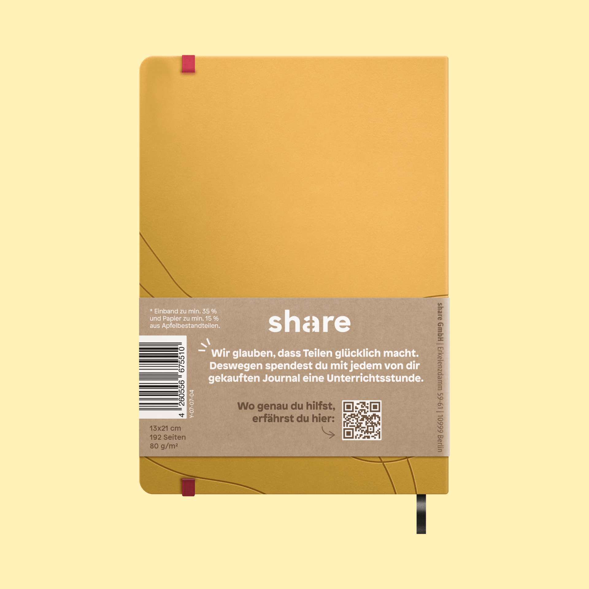 Carnet de notes A5 à points jaune