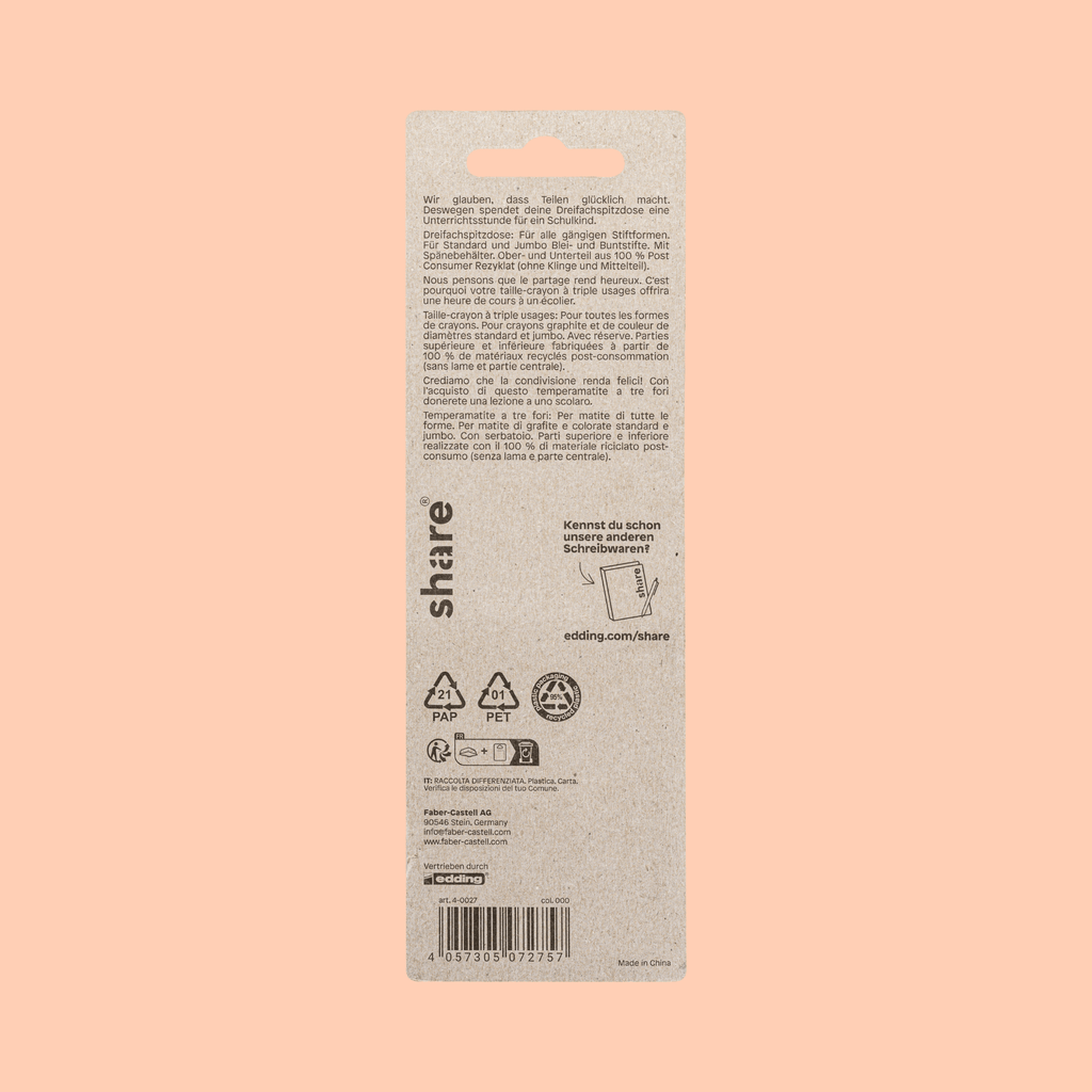 Taille-crayons triple