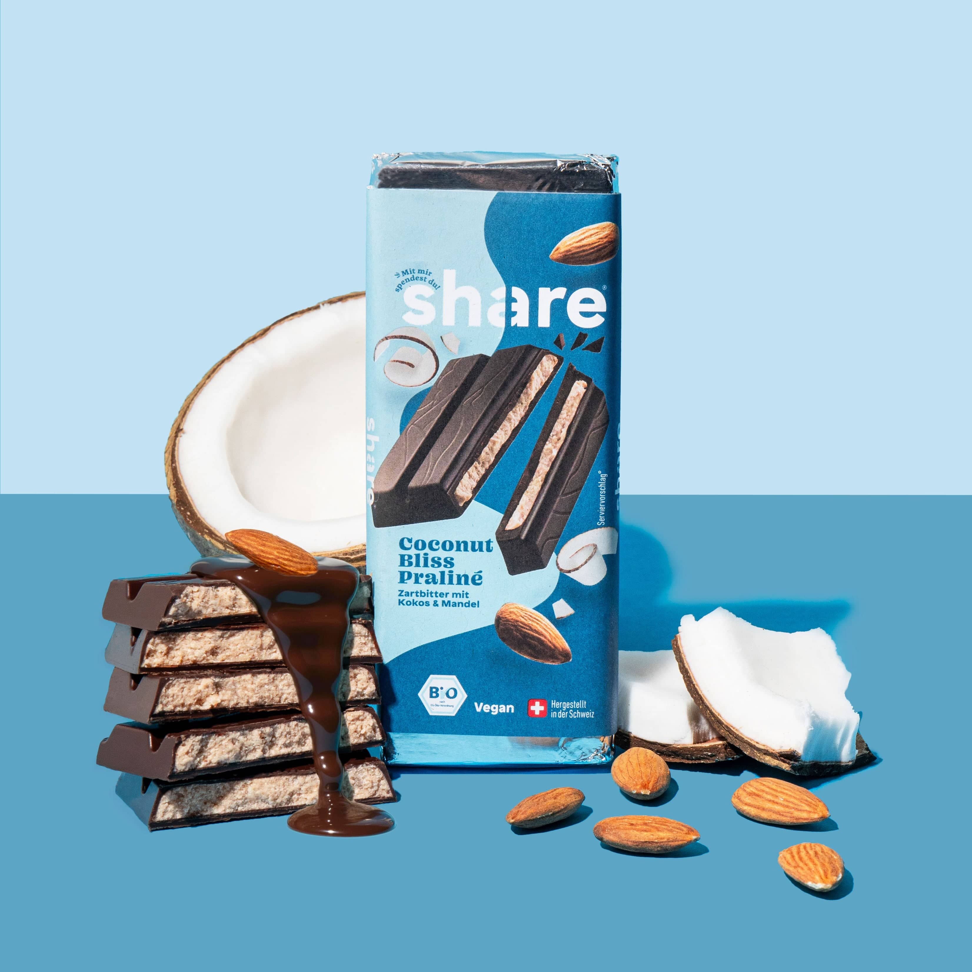 Lot économique de tablettes de chocolat vegan