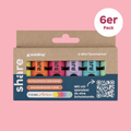 Surligneurs mini, lot de 6